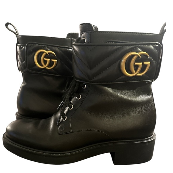 Gucci Women's Combat Boot with Double G Size 8.5 - Picture 2 of 13